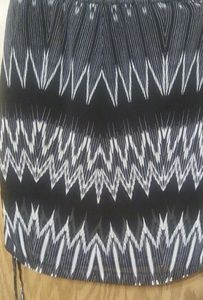 Black and white skirt t bikini coverup